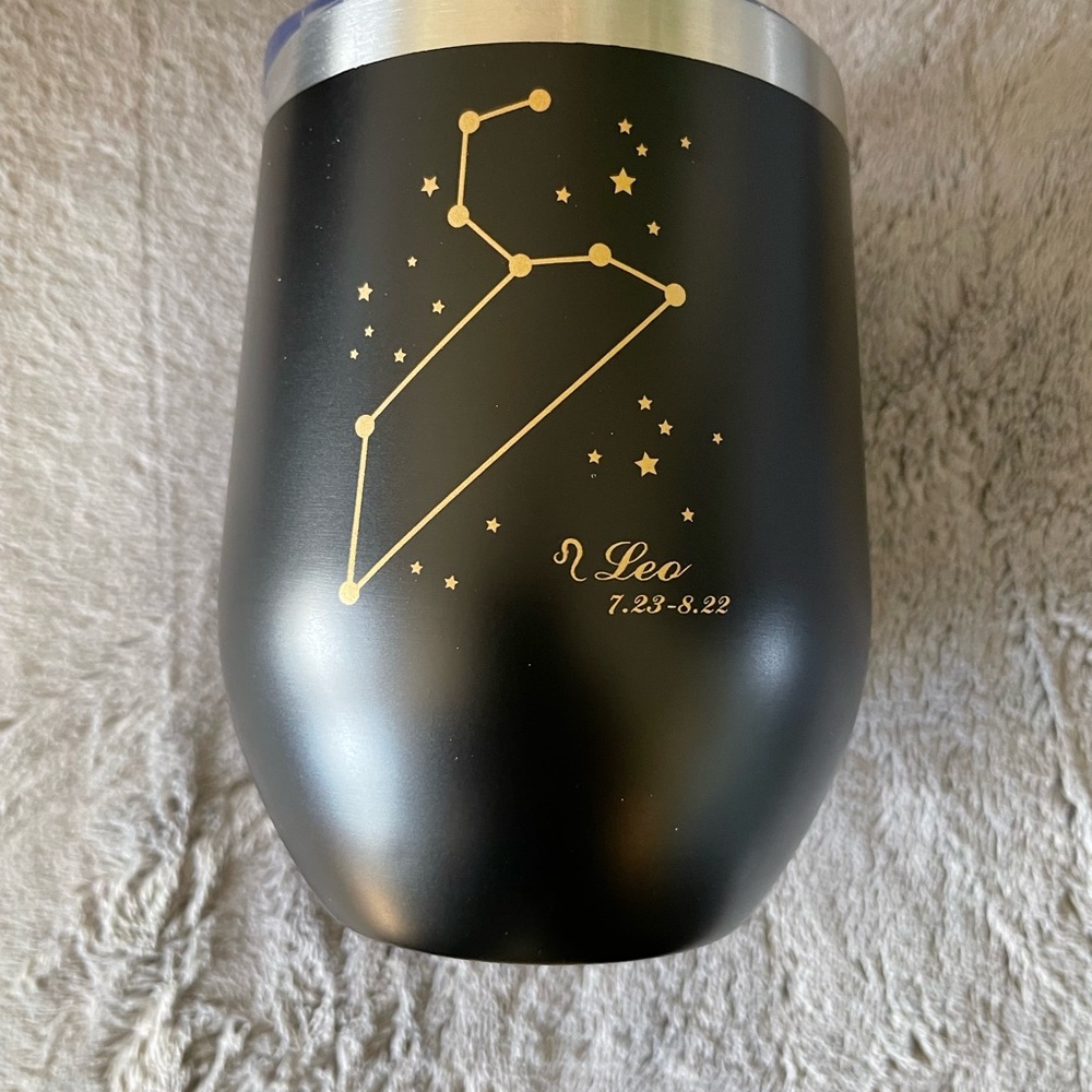 Leo wine 12oz. tumbler